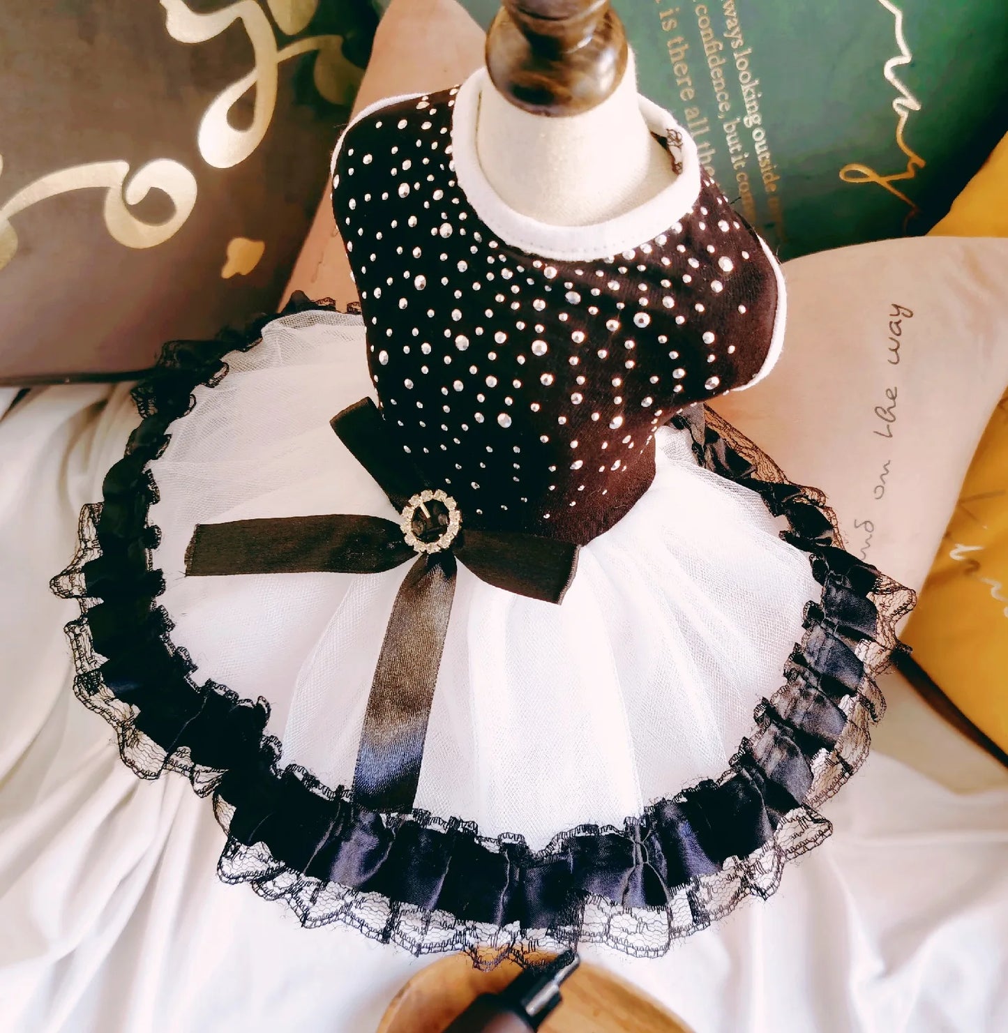 Black Fancy Dog Dress
