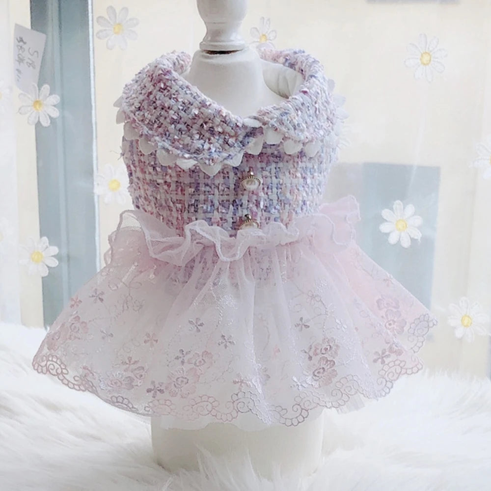 Lilac Tweed Dress