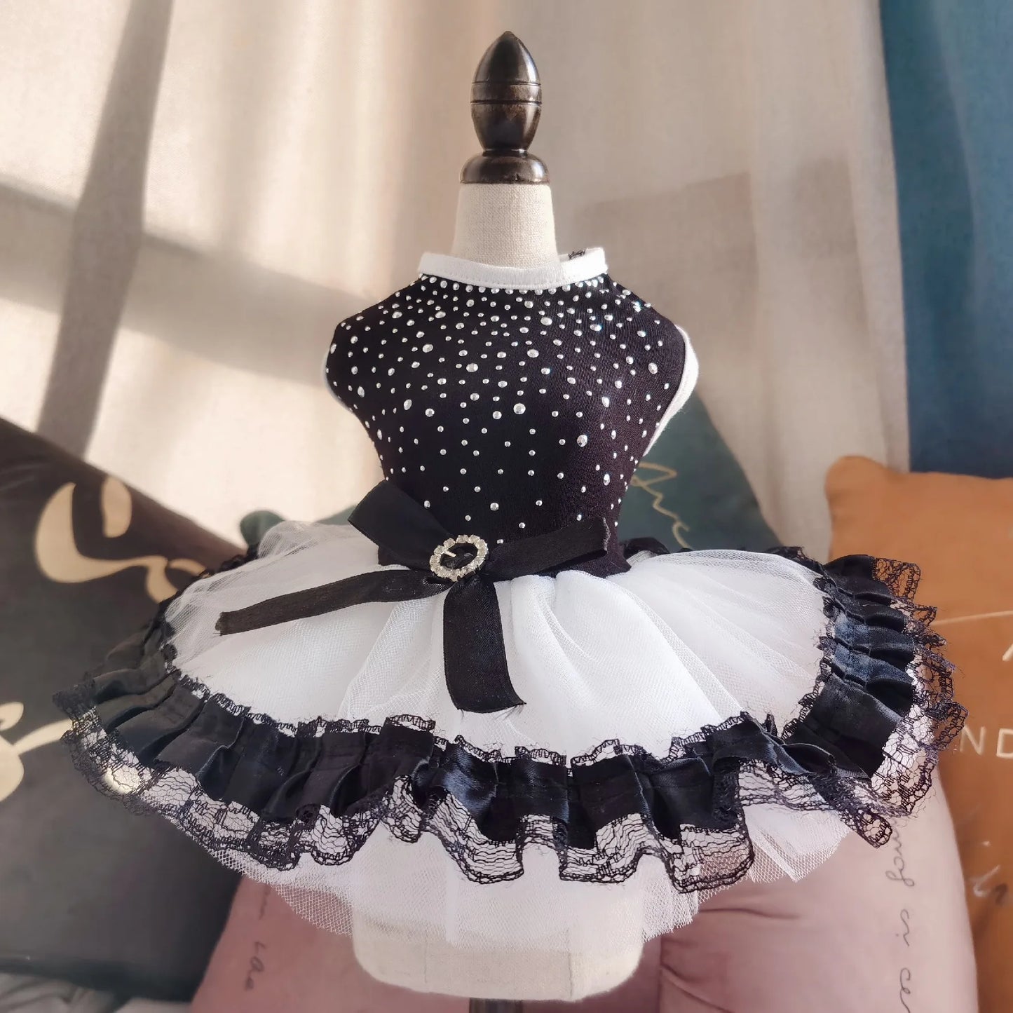 Black Fancy Dog Dress