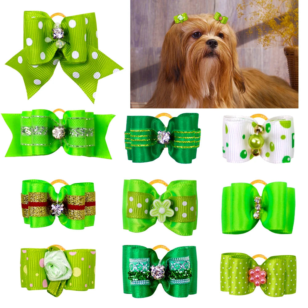 Colourful Elastic Glam-Girl Hair Bows