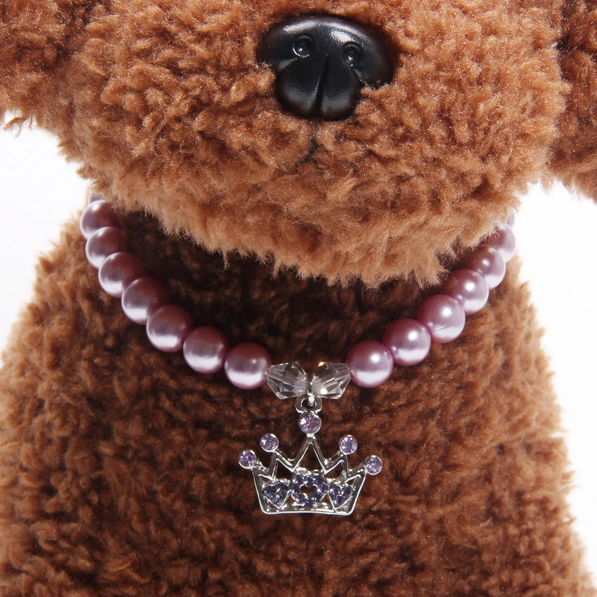 Princess Pearl Statement Necklace Collar with Rhinestones