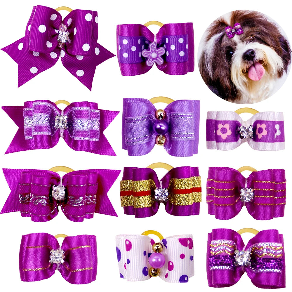 Colourful Elastic Glam-Girl Hair Bows