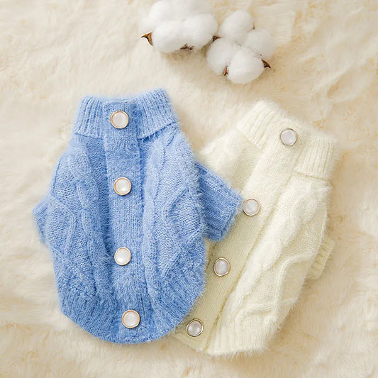 Fleece Dog Cardigan Sweater